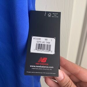 NEW BALANCE Q Speed Jacquard Tank Top Women Blue Large